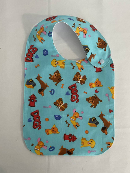 Toddler Bibs / CA-B-T-5: Dogs (Blue)