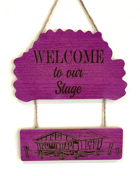 Wall Art - Words of Wisdom / HD-WAWI-43: Welcome to our Stage (Purple) - 2 Panel