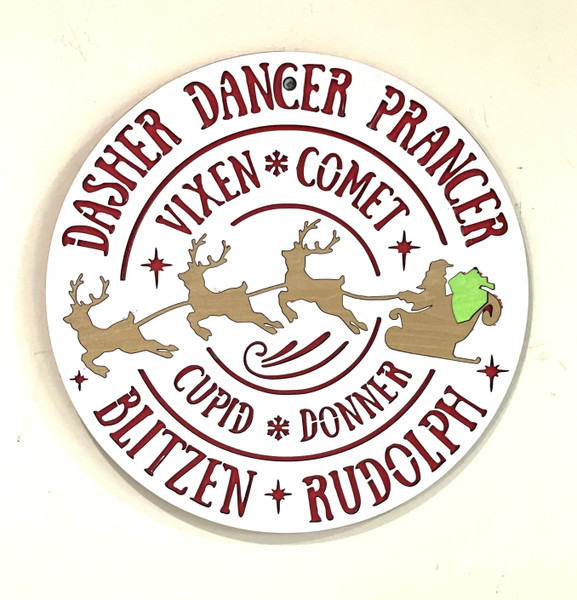 Wall Art - Words of Wisdom / HD-WAWI-92: Santa's Reindeer - Large Panel