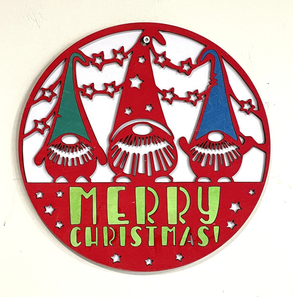 Wall Art - Words of Wisdom / HD-WAWI-107: Gnome Merry Christmas  - Large Panel