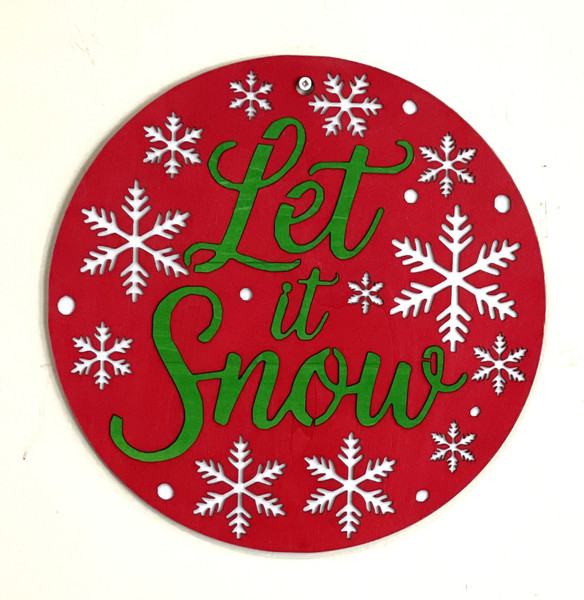 Wall Art - Words of Wisdom / HD-WAWI-109: Let it Snow - Large Panel