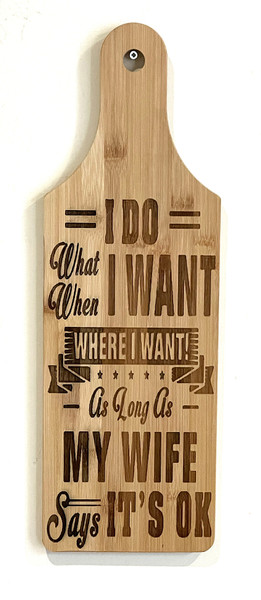 Wall Art - Words of Wisdom / HD-WAWI-1761: Rettirement - She said its Ok - Laser Engraved Panel