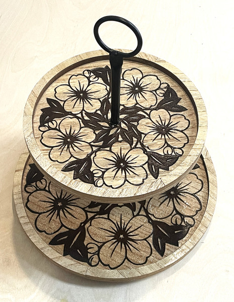 Wall Art - Words of Wisdom / HD-WAWI-3021: 2-Tier-Tray - Flower Design