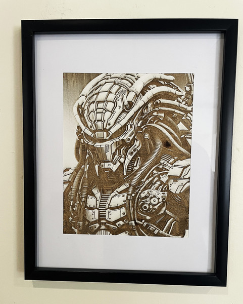 Wall Art - Words of Wisdom / HD-WAWI-9000: Engraved Image: Predator - 8 x 11 Engraving - Black Frame