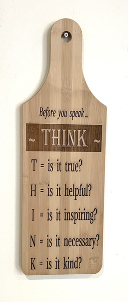 Wall Art - Words of Wisdom / HD-WAWI-1707: Meaning of - Think - Cutting Board Panel