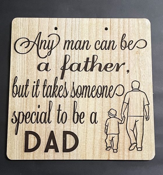 Wall Art - Words of Wisdom / HD-WAWI-9030: Father - Days Day (Natural) - Laser Engraved Panel