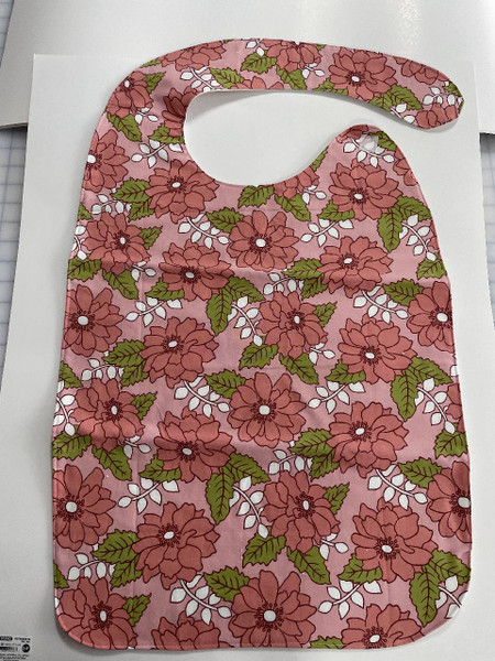 Adult Bibs / CA-B-A-6: Red Flowers