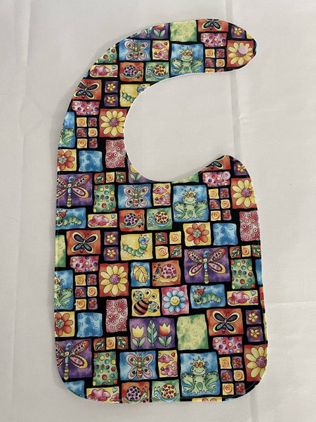 Toddler Bibs / CA-B-T-7: Flowers and Dragon Flies