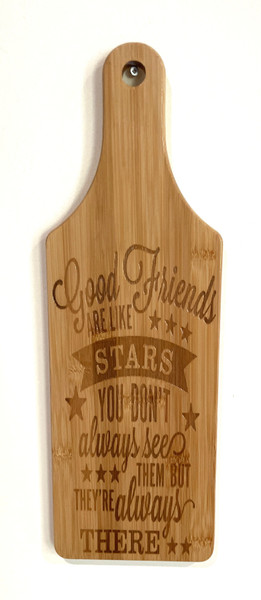 Wall Art - Words of Wisdom / HD-WAWI-4: Good Friends (Natural) - Cutting Board Panel
