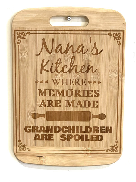 Wall Art - Words of Wisdom / HD-WAWI-1723: Nana's Kitchen (Natural) - Laser Engraved Panel