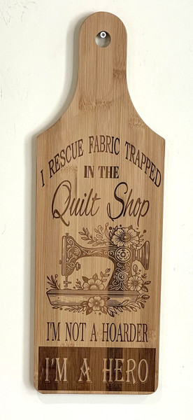 Wall Art - Words of Wisdom / HD-WAWI-1770: I'm a Hero, I rescue Fabric (Natural) - Laser Engraved Panel