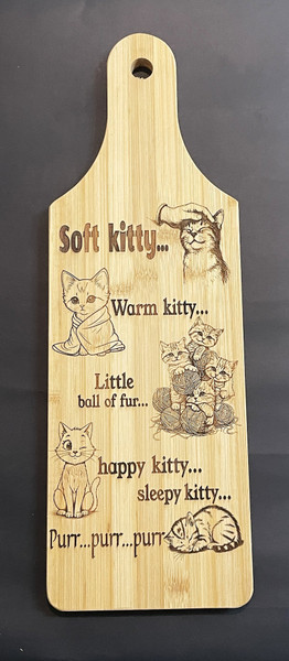Wall Art - Words of Wisdom / HD-WAWI-1950: Soft Kitty…Warm Kitty… (Natural) - Cutting Board Panel