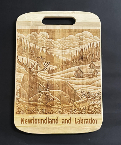 Wall Art - Words of Wisdom / HD-WAWI-2000: Moose  Family (Natural) - Cutting Board