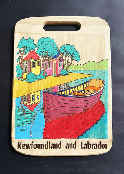 Wall Art - Words of Wisdom / HD-WAWI-9077: Newfoundland Seaside (Natural) - Laser Engraved Panel
