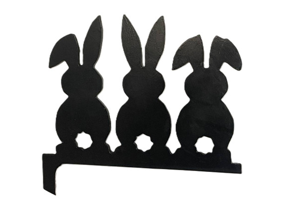 Doorway Toppers / HD-DT-2: 3 Easter Bunnies (Black)
