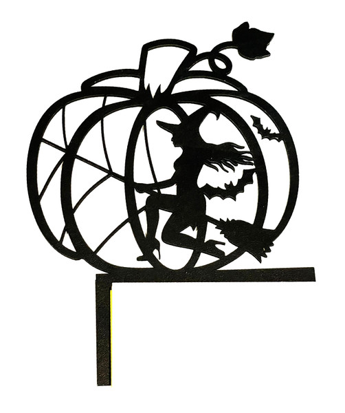 Doorway Toppers / HD-DT-54: Witch in a Pumpkin (Black and White)