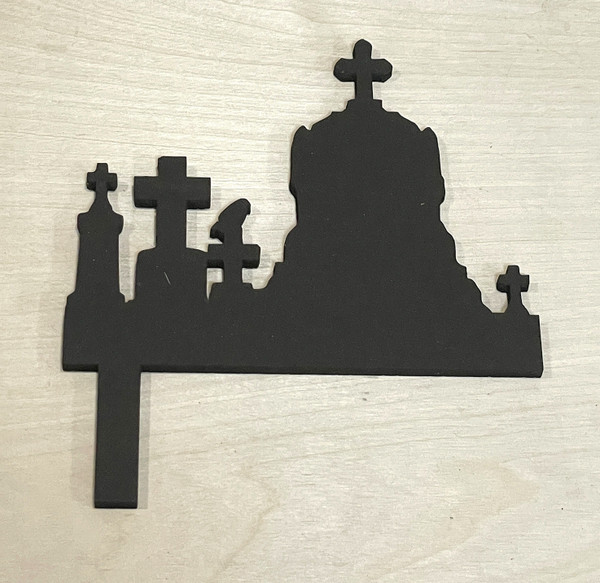 Doorway Toppers / HD-DT-56: Graveyard Site (Black)
