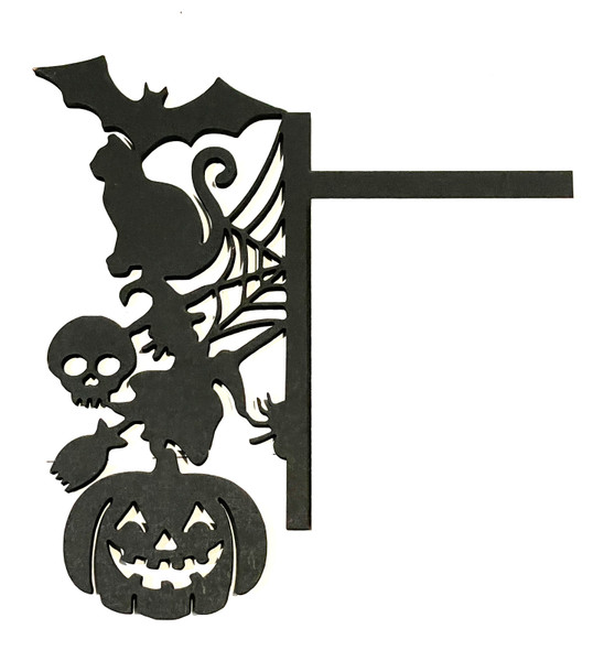 Doorway Toppers / HD-DT-64: Bats and Pumpkins (Black)
