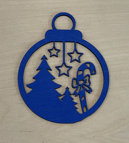 Christmas Tree Decorations / SH-CTD-47: Tree with Stars and Cane