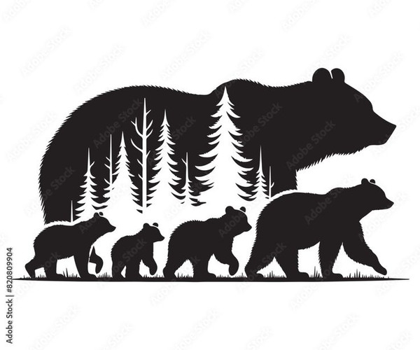 Christmas Tree Decorations / SH-CTD-117: Bear Family Outing