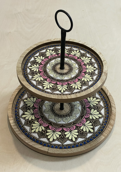 Wall Art - Words of Wisdom / HD-WAWI-3004: 2-Tier-Tray - Hand Painted Flowers