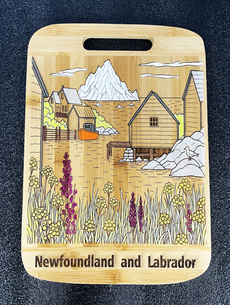 Wall Art - Words of Wisdom / HD-WAWI-9080: Newfoundland Seaside (Natural) - Laser Engraved Panel