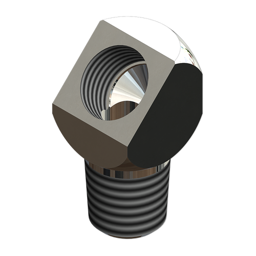 LubeSite U1103A 45 Steel Elbow 1/8 NPTF, Plated