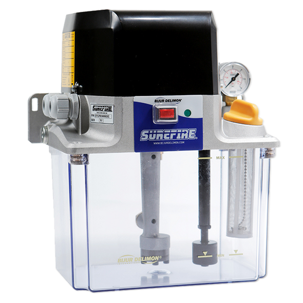 Bijur Delimon SFX3PBSBGNDBB SureFire II Automatic Lubricator, 3 L, PDI, 24 VDC, Premium Controller