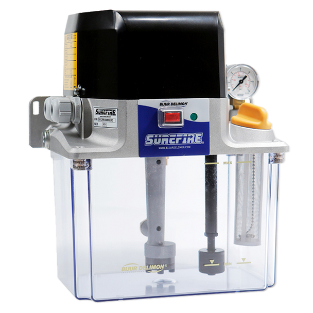 Bijur Delimon SFX6MBSNNNAXC SureFire II Automatic Lubricator, 6 L, PDI, 100/115 VAC, Terminal Block