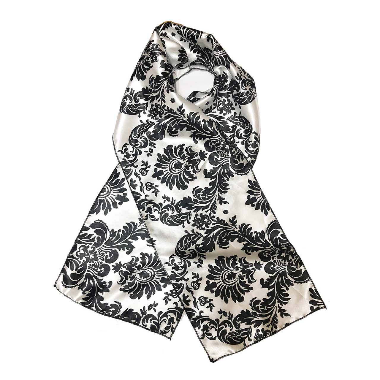 Fancy Edge Laying Rectangular Satin Scarf The Natural Hair Shop