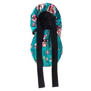 Adjustable Tie Satin Braid Bonnet - Cherry Blossom Adjustable Tie Satin Braid Bonnet - Cherry Blossom