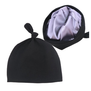 Infant Tie Satin-Lined Hat - Black Infant Tie Satin-Lined Hat - Black