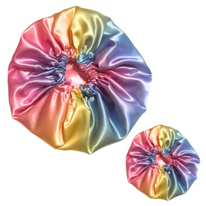 Mommy and Me Reversible Satin Bonnet - Rainbow Sunrise (Choose up to 3 bonnets) Mommy and Me Reversible Satin Bonnet - Rainbow Sunrise (Choose up to 3 bonnets)