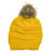 Adult Satin-Lined Pom Hat - Mustard Adult Satin-Lined Pom Hat - Mustard