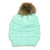 Adult Satin-Lined Pom Hat - Mint Adult Satin-Lined Pom Hat - Mint
