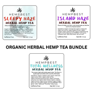 Save when you purchase our Organic Herbal Hemp Tea Bundle of 3