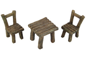 Log Table and Chair Set Log Table and Chair Set