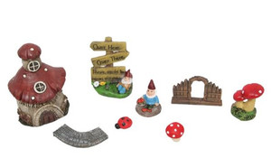 Gnome Fairy Village Set