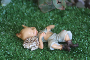 Sleeping Elvin and Hedgehog