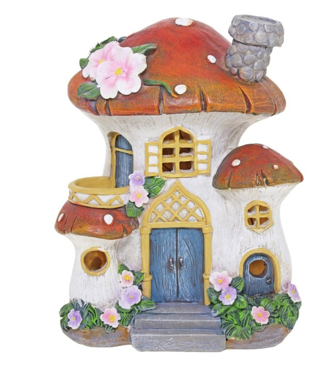 Mushroom Fairy House with Balcony (Solar)