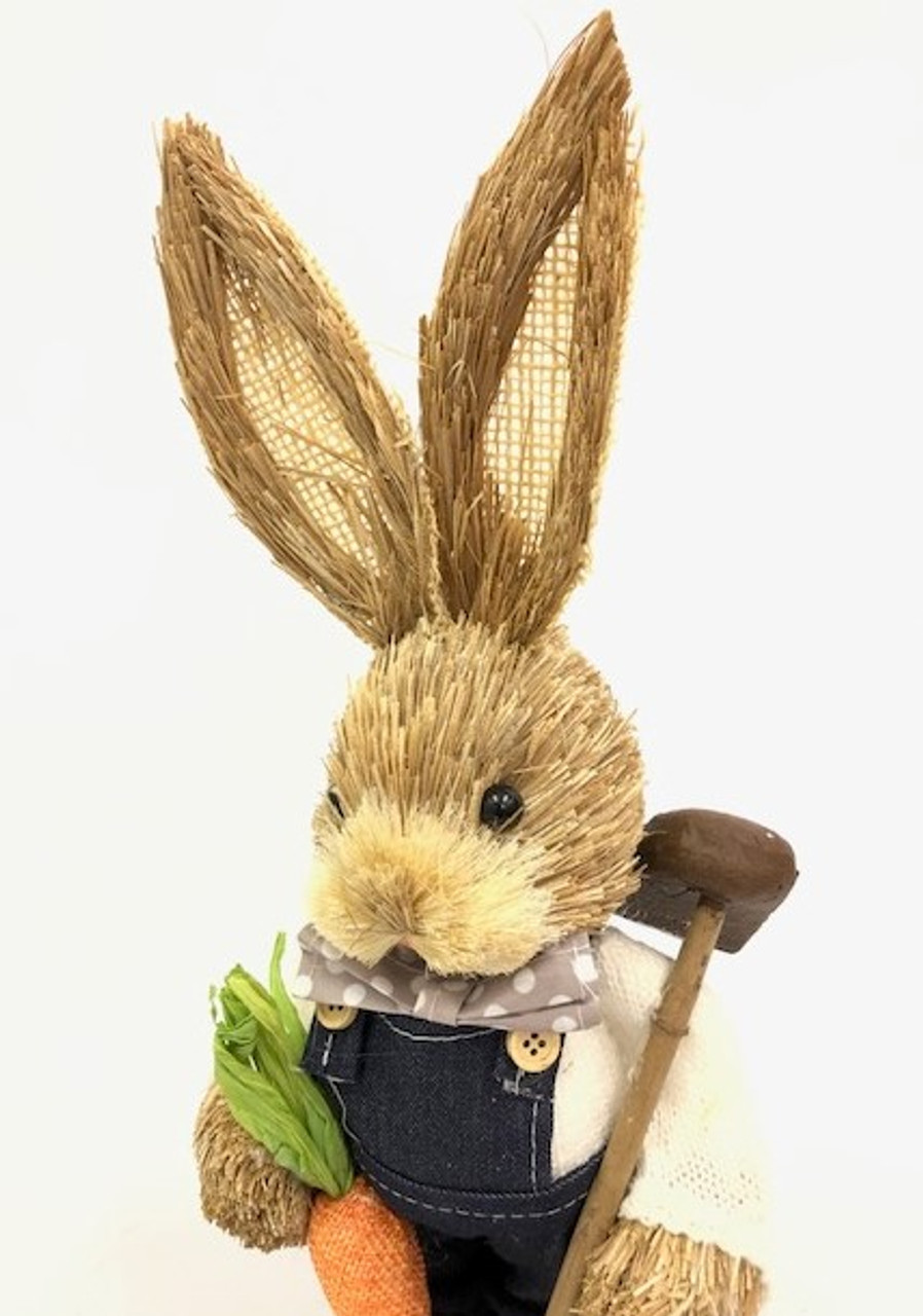 35cm BUNNY WITH HOE - DARK BLUE MALE