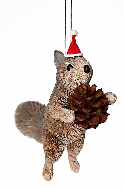 Grey Squirrel - Christmas tree Ornament 12-14cm (self standing)