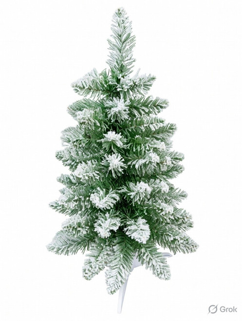 Christmas Tree - Flocked GREEN Unlit 60cm
