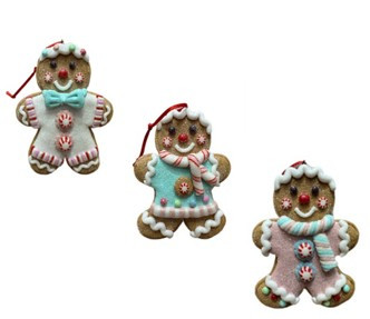 Christmas Ornament - GINGERBREAD MEN Set Of 3 - 11*8cm