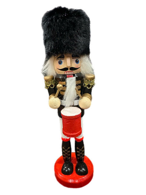 Nutcracker - RED BLACK & GOLD with Drum 20cm