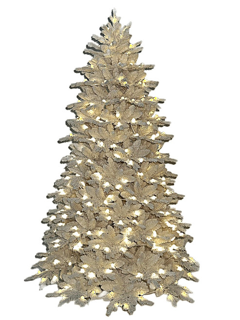 Christmas Tree - FLOCKED WITH LIGHTS 120CM