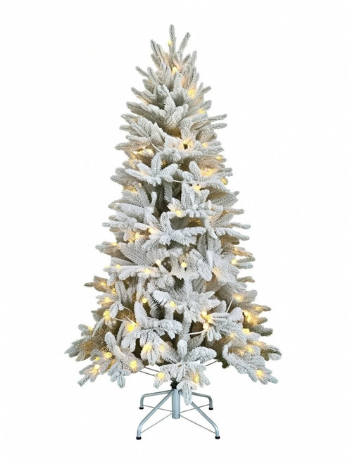 Christmas Tree - WHITE FLOCKED 210cm