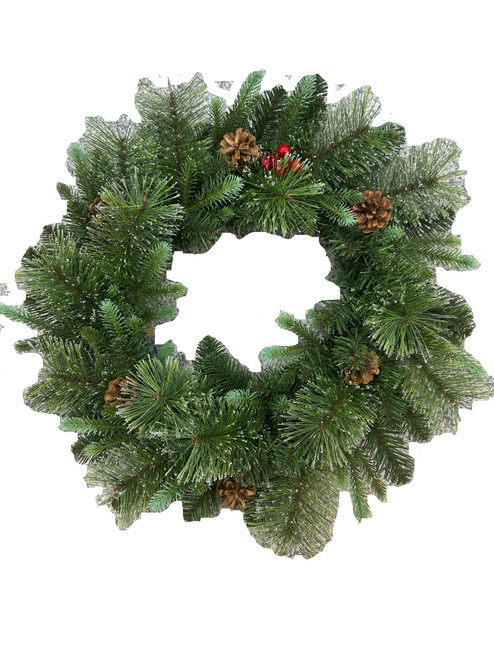 Christmas Wreath - PREMIUM WREATH WITH LIGHTS 50CM