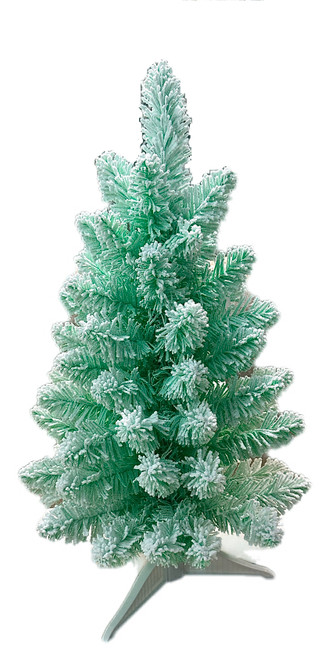 Christmas Tree - Mini Flocked GREEN 60CM