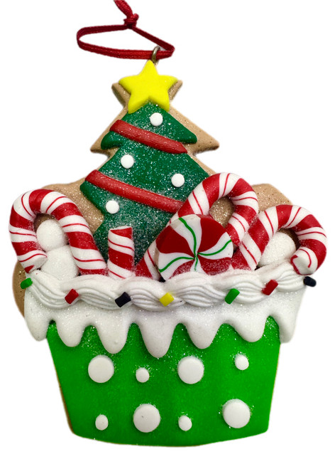 Christmas Ornament - CUPCAKE (3 Asst) -  10CM